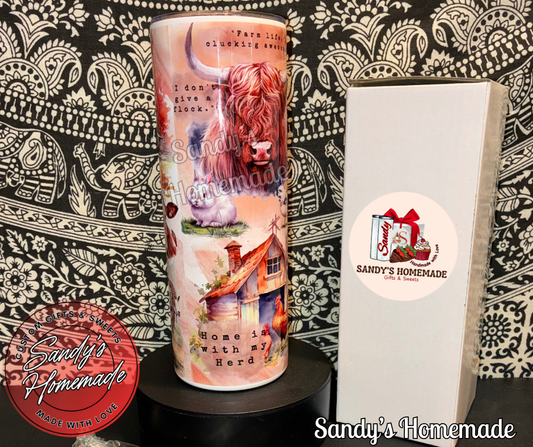 Farm life 20 oz tumbler