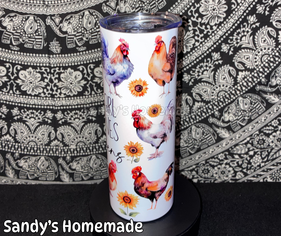 Just a girl who loves chickens - 20oz tumbler