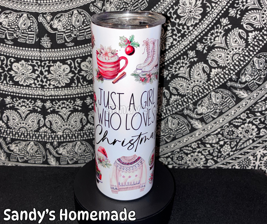 Just a girl who loves christmas - 20 oz tumbler