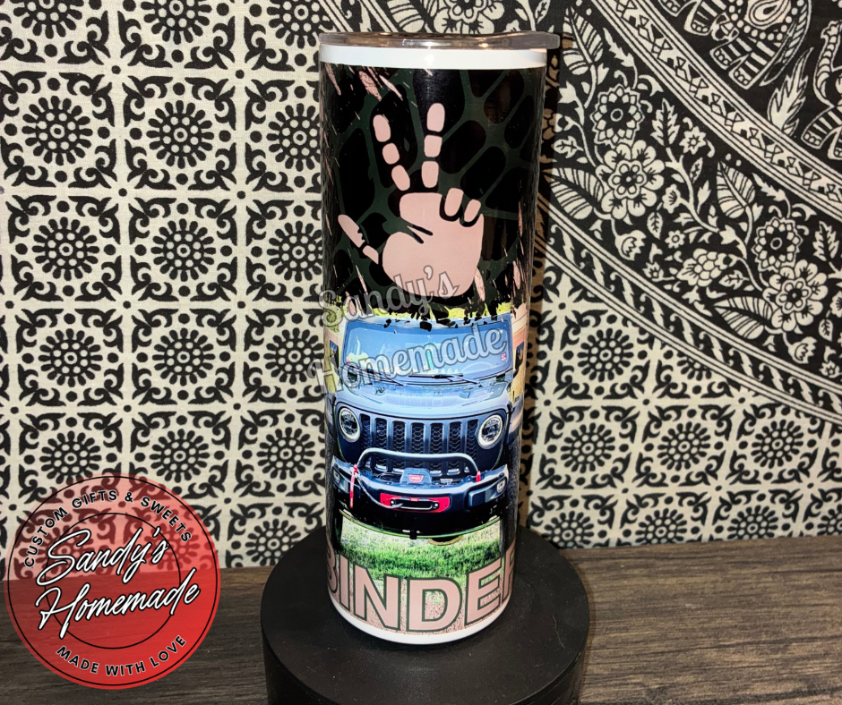 Custom Tie Dye Tumbler with any text and 4 photos