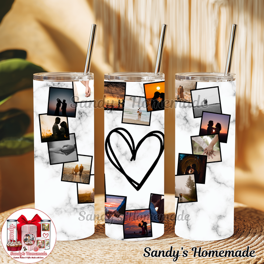 Custom 20 oz photo tumblers - Different designs available