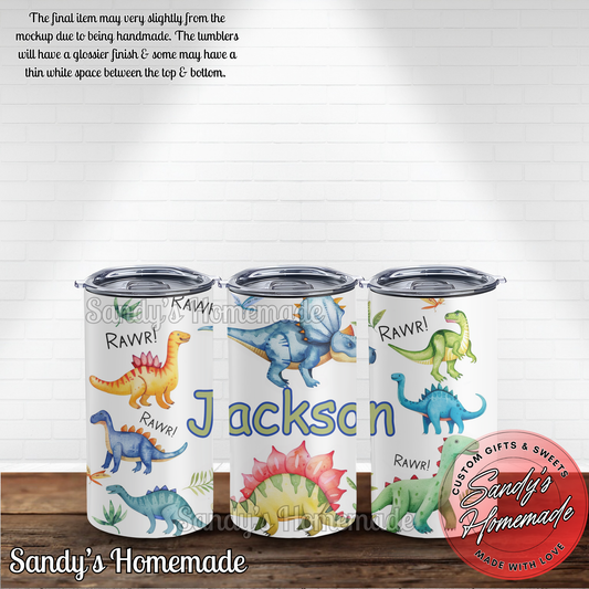 Just a boy who loves dinosaurs 12 oz tumbler