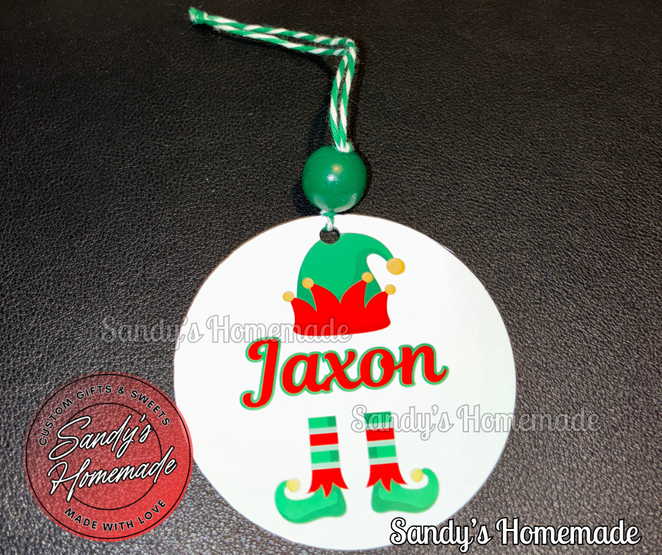 Personalized Elf Ornament