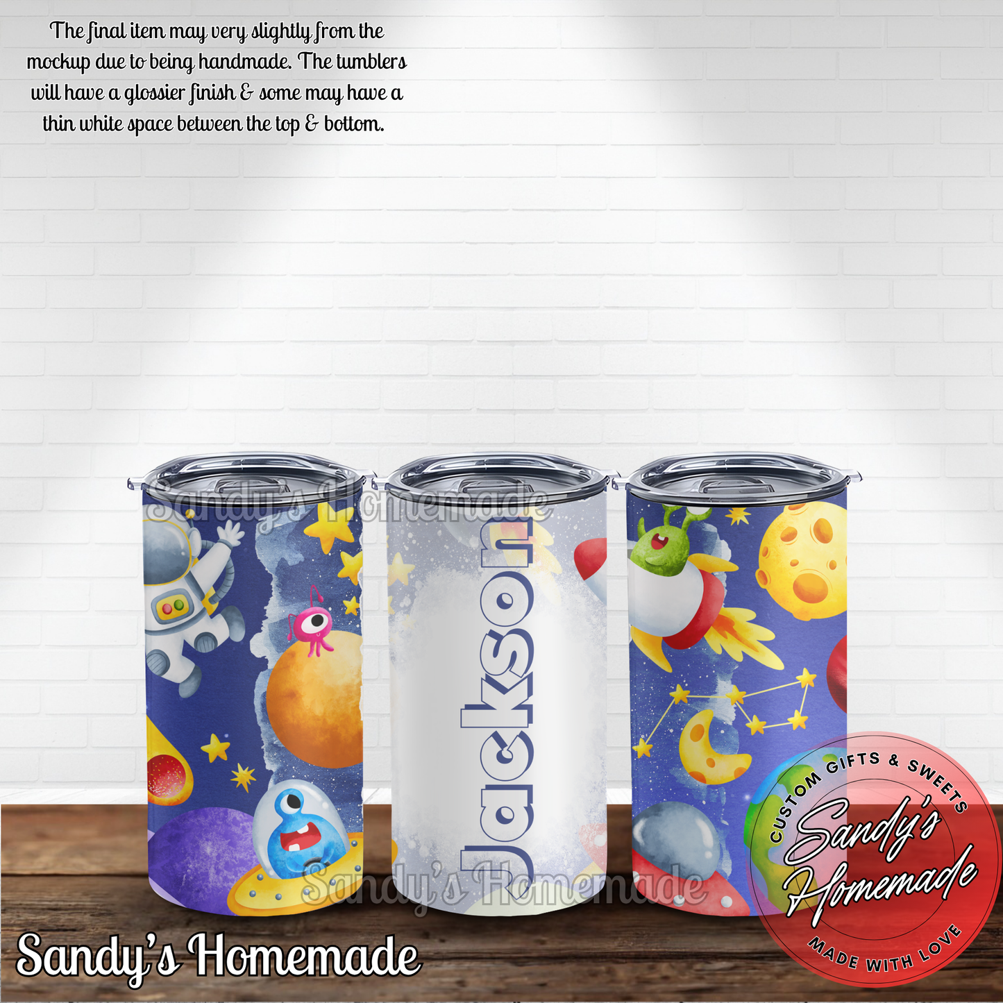 Personalized Space Themed 12 oz Tumbler