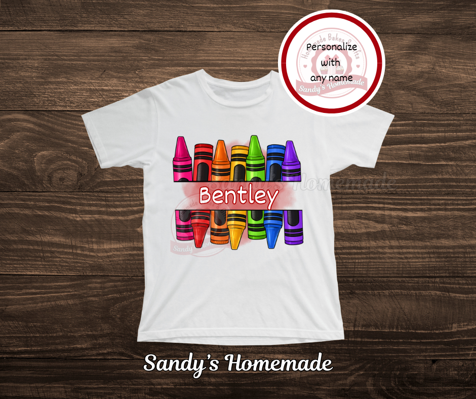 Personalized Crayon tee