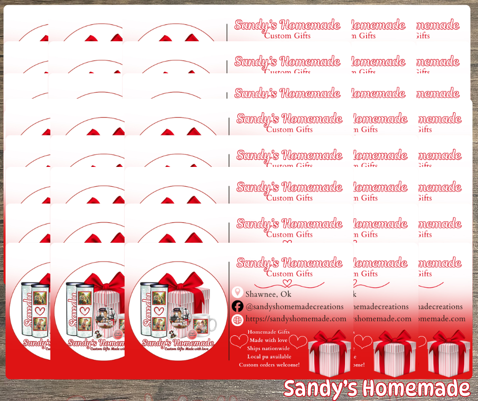 #1: Custom Sublimated Metal Business cards - Perfect for other small businesses & content creators -