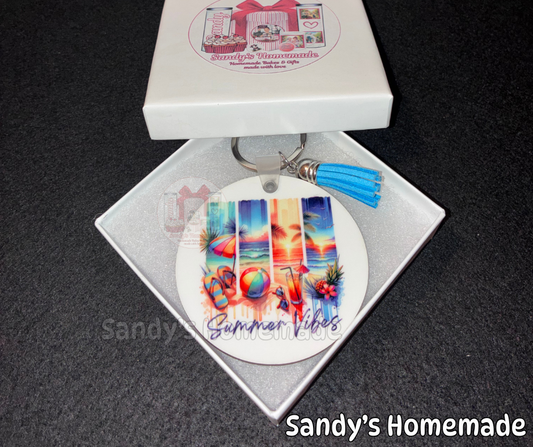 Summer vibes keychain