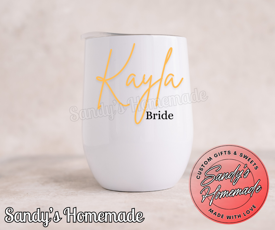 Personalized wedding wine tumblers