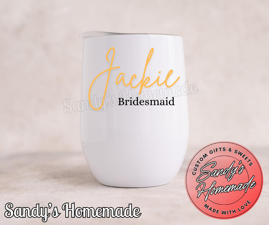 Personalized wedding wine tumblers