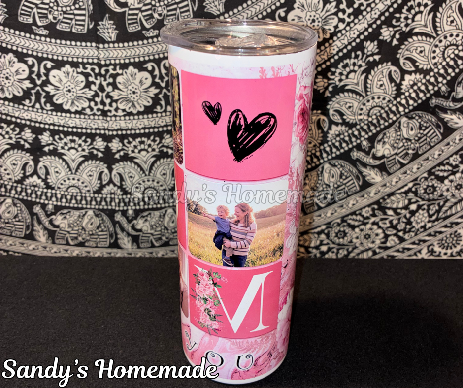 Custom I love you mom 20 oz tumbler - Customizable Mother's Day gift -