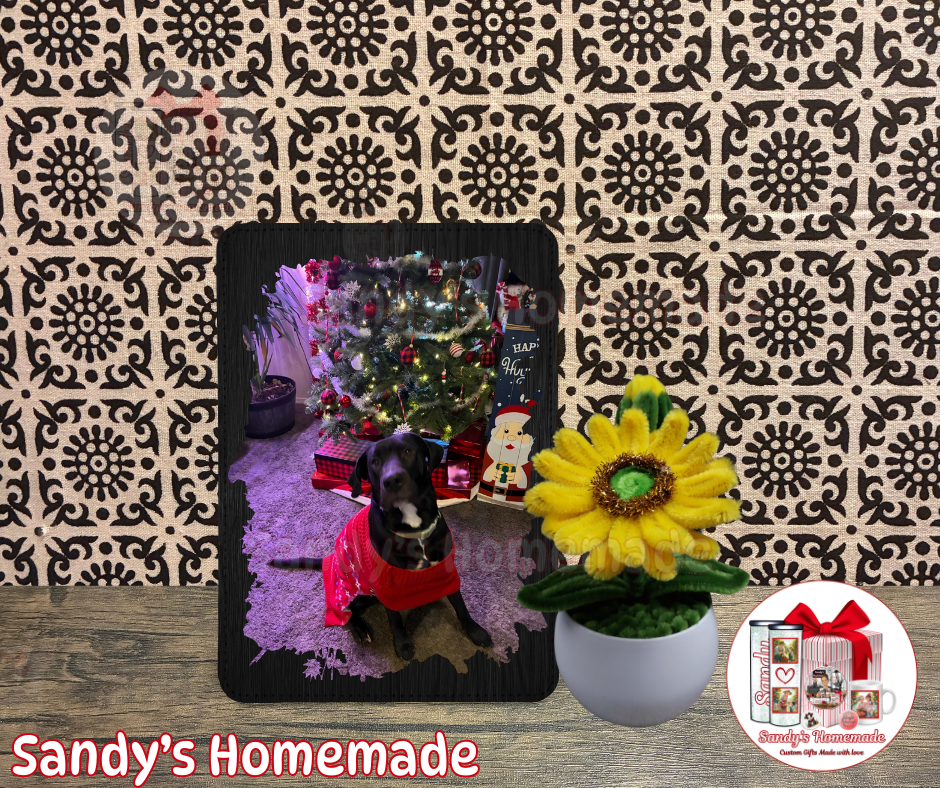 Custom Leather Photo frame - Black