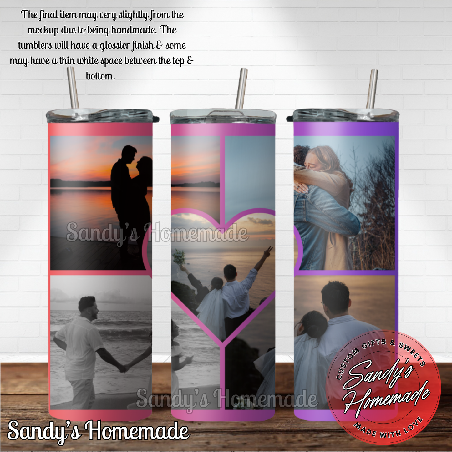 Custom Photo Tumbler with 5 photos