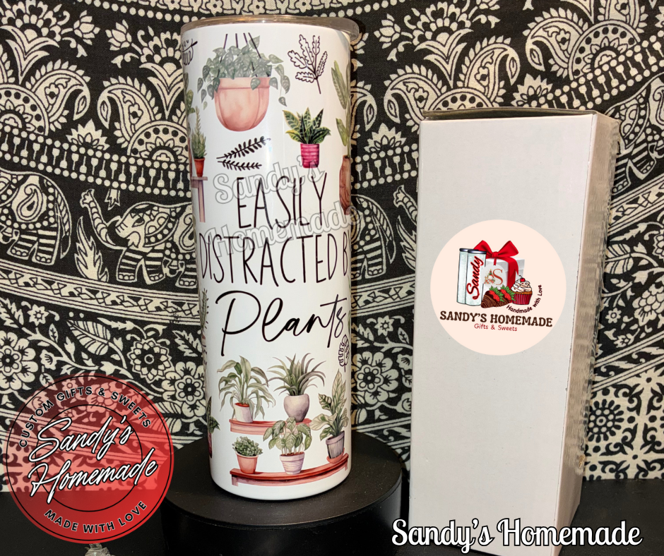 Easily distracted by plants 20 oz tumbler