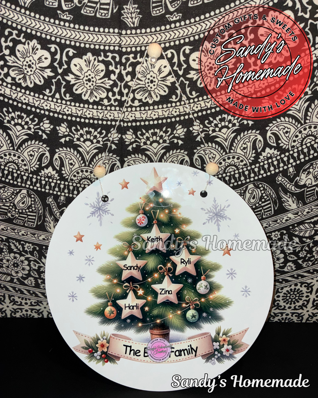 Personalized Snowman Family Jumbo Ornament/Decor