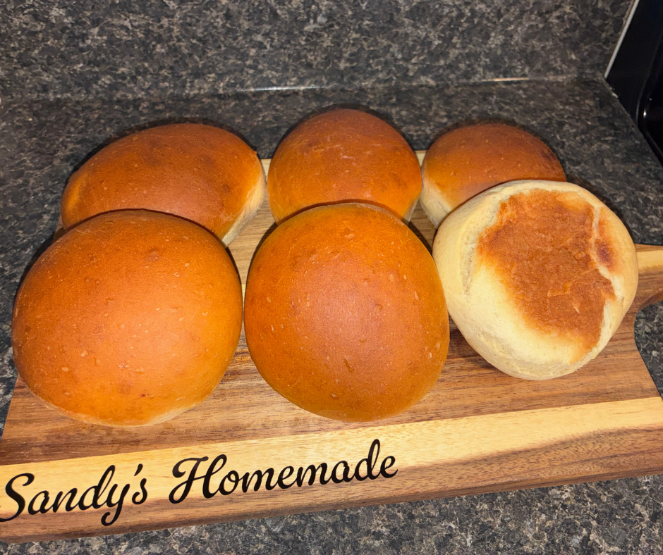 Homemade hamburger buns