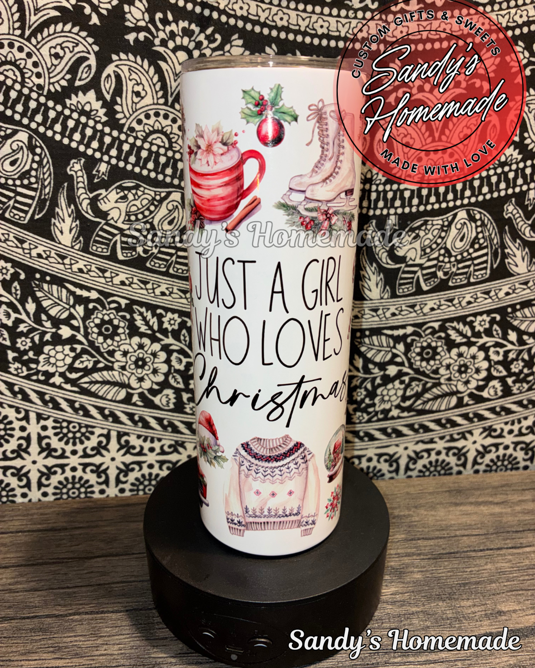 Just a girl who loves Christmas 20 oz Stainless Steel Tumbler