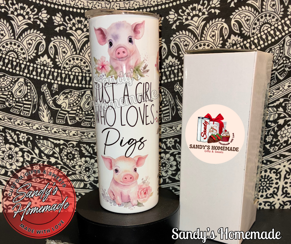 Just a girl who loves pigs 20 oz tumbler