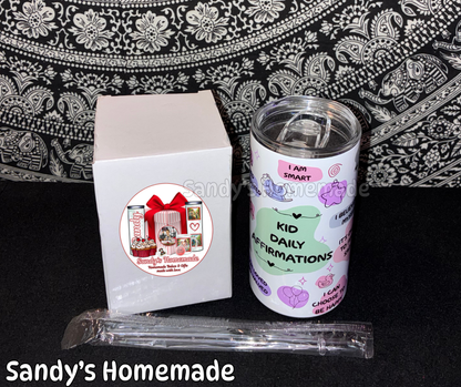 Kid daily affirmations - 12 oz tumbler