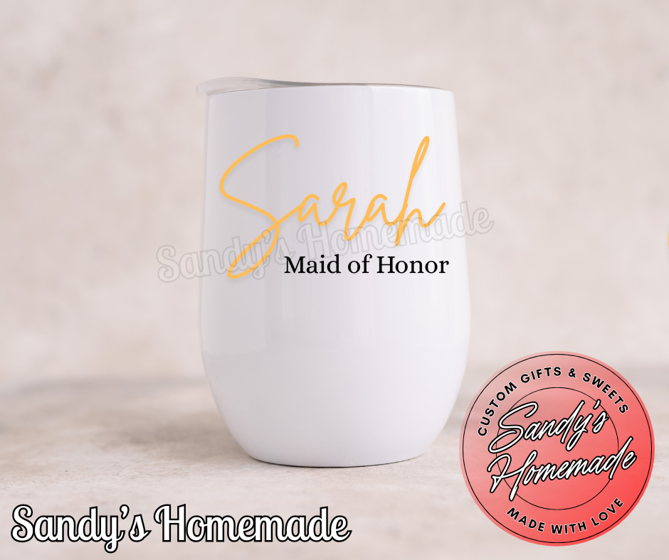 Personalized wedding wine tumblers