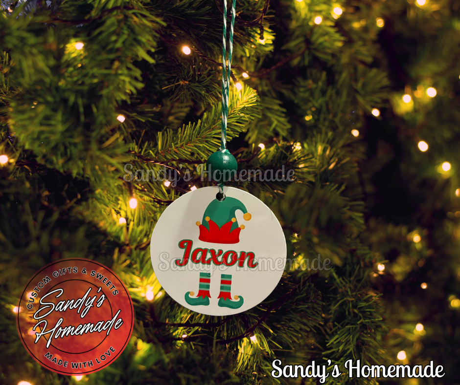 Personalized Elf Ornament