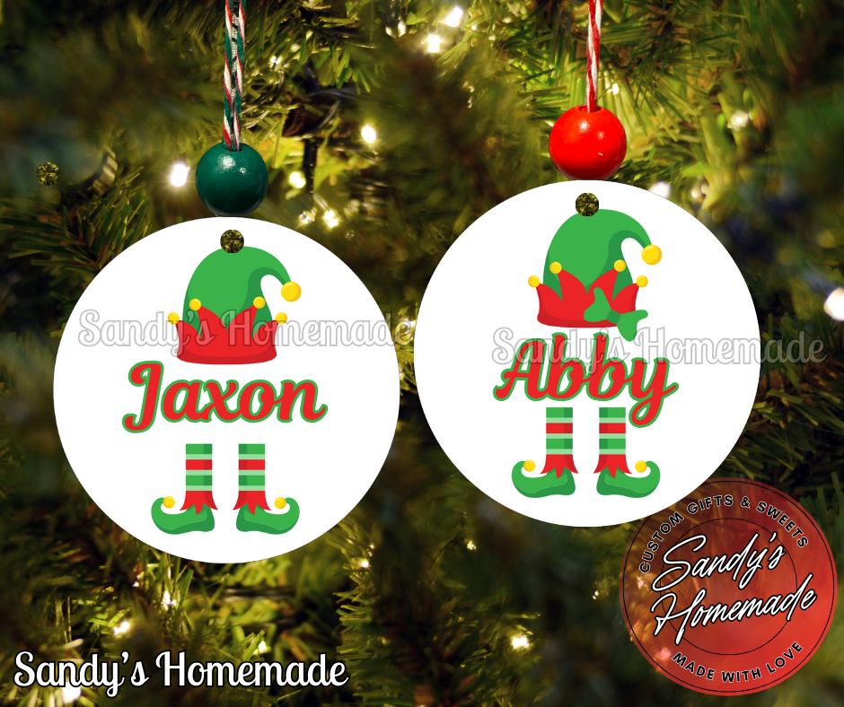 Personalized Elf Ornament