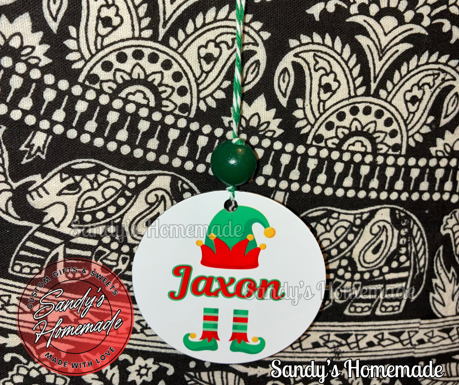 Personalized Elf Ornament