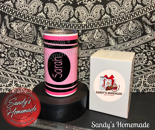 Personalized crayon tumblers 12 & 20 oz available
