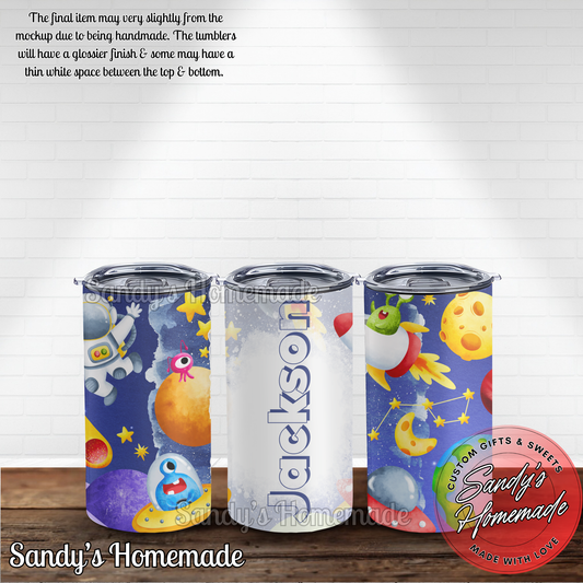 Personalized Space Themed 12 oz Tumbler