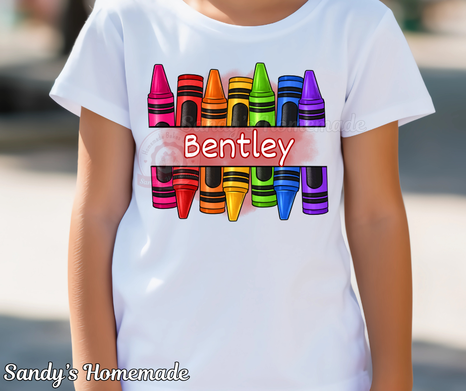 Personalized Crayon tee