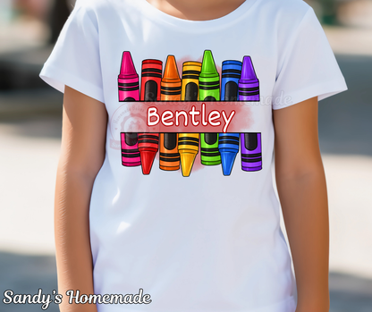 Personalized Crayon tee