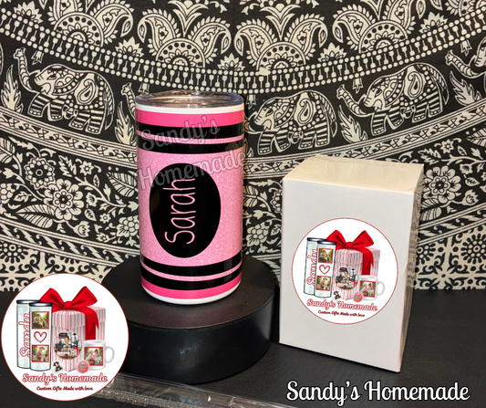 Sarah Pink Crayon 12 oz Tumbler