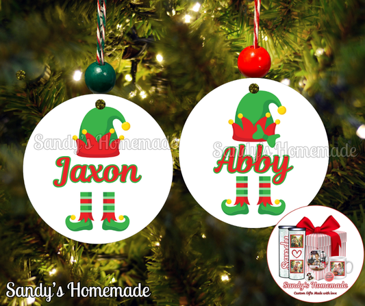 Personalized Elf Ornament