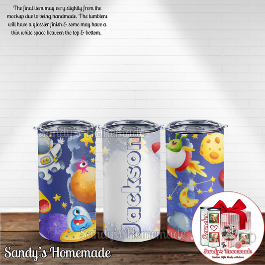 Personalized Space Themed 12 oz Tumbler