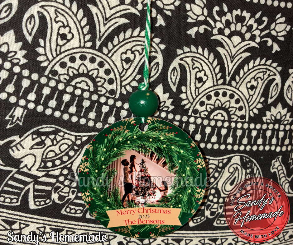 Custom Photo Wreath Ornament