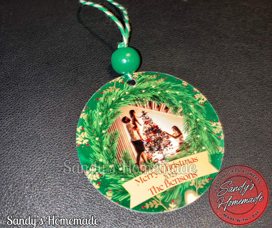 Custom Photo Wreath Ornament