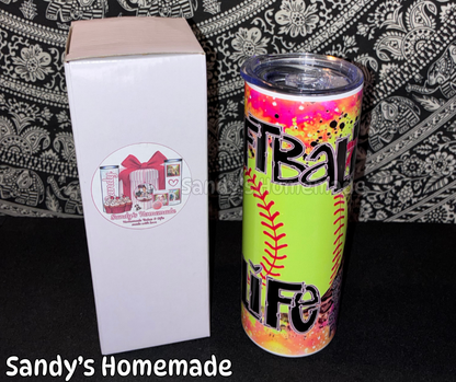 Softball life - 20 oz tumbler