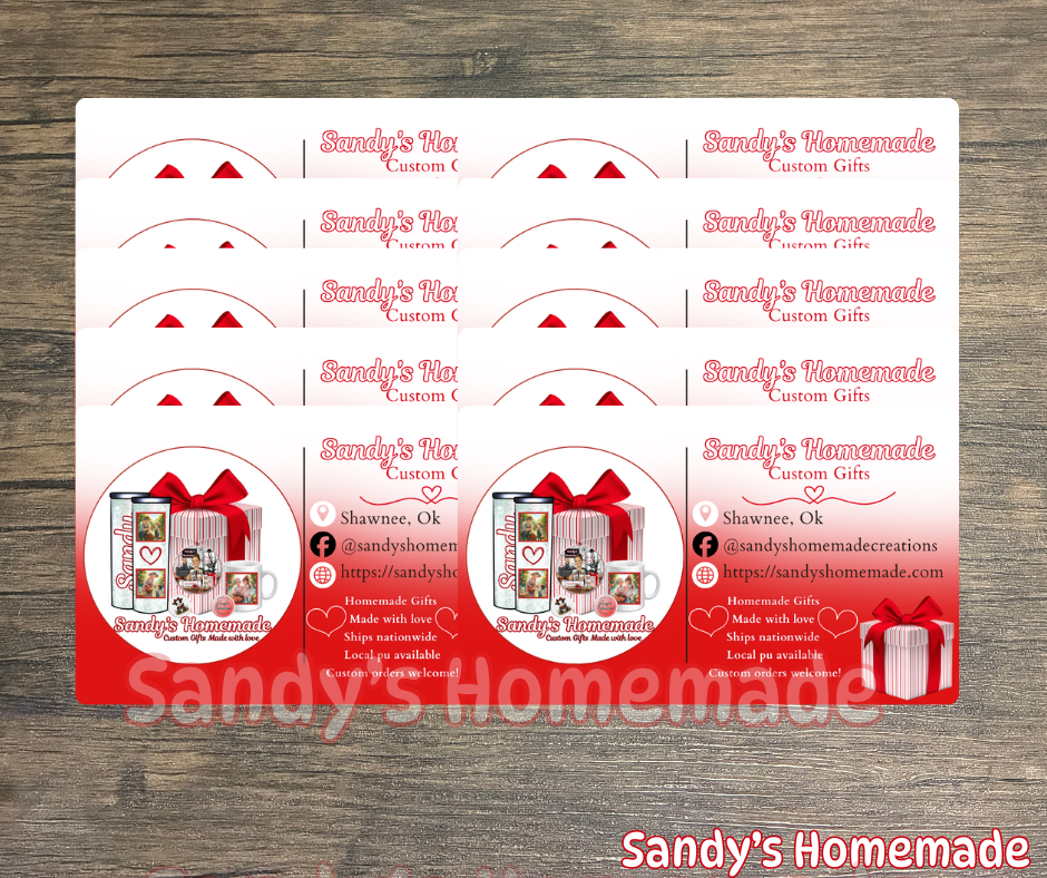 #1: Custom Sublimated Metal Business cards - Perfect for other small businesses & content creators -