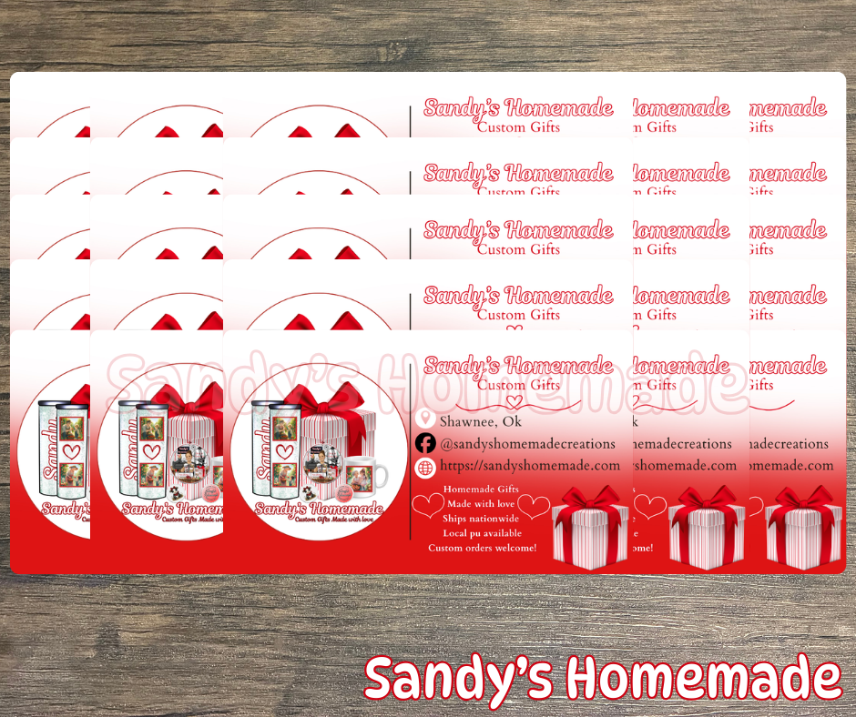 #1: Custom Sublimated Metal Business cards - Perfect for other small businesses & content creators -