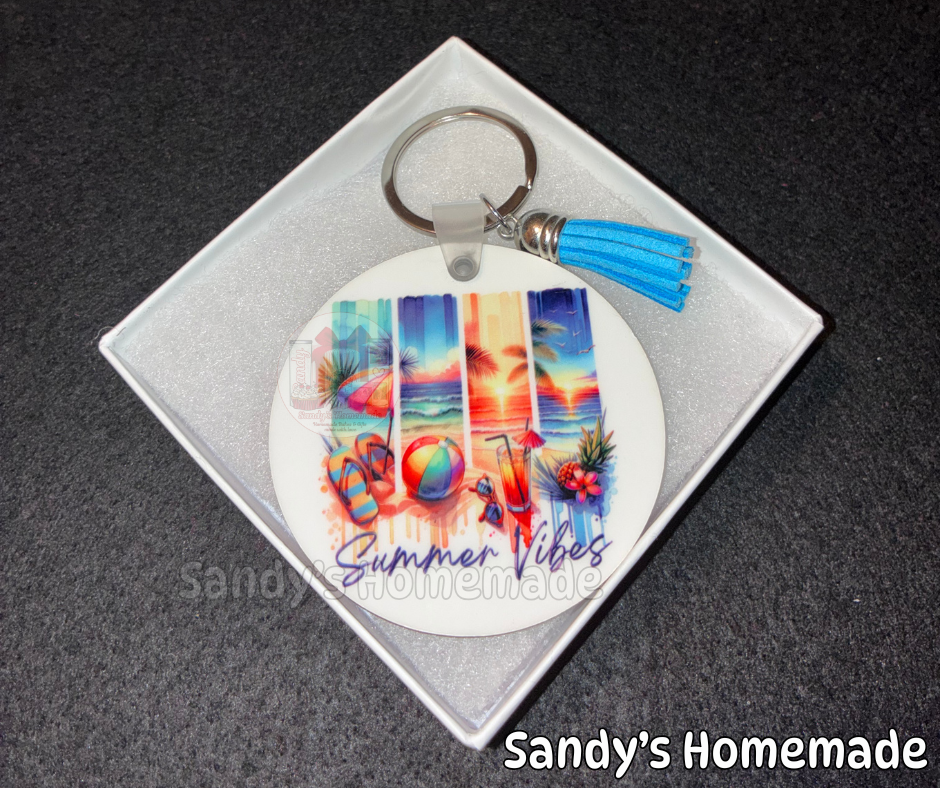 Summer vibes keychain