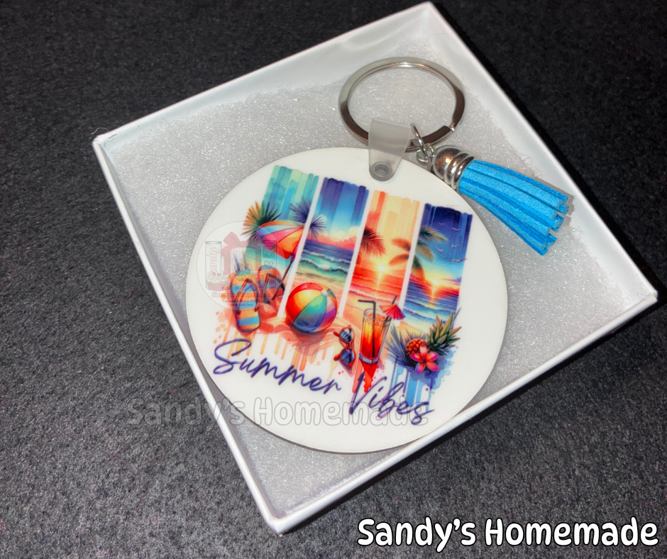 Summer vibes keychain