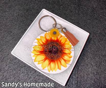 Sunflower keychain