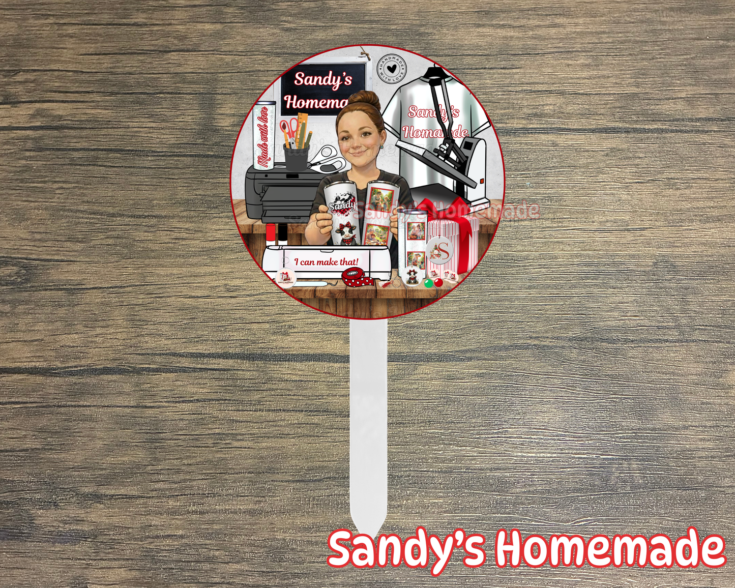 #8: Custom Acrylic Cake Topper