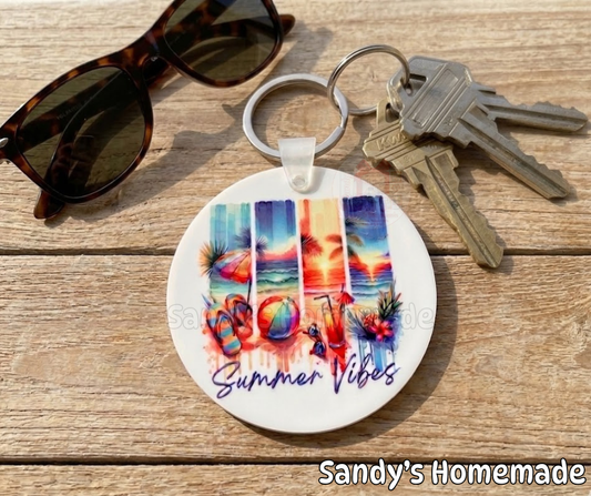 Summer vibes keychain